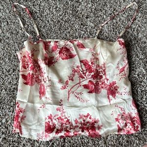 Reformation Satin Flower Tank